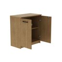 Ver imagem 3 de Balcão de Escritório Me-4197 C/ 2 Portas C/ Chave Amêndoa - Tecno Mobili