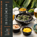 Ver imagem 6 de Panela Moqueca Alça Espiral Tampa de Ferro e Suporte em Metal 33x21cm 6,6l – Panela Mineira