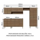 Ver imagem 4 de Armário de Cozinha Completa 293cm Rustic Emilly Madesa 10