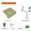 Ver imagem 3 de Kit Cuba XQ395 Torneira Pratika 1060 Metal Válvula Click 1 Polegada G Sifão PVC Flexível Compace