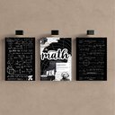 Ver imagem 2 de Kit 3 Quadro Decorativo Matemática Aritmética Calculo Física 28x20cm