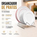 Ver imagem 3 de 3 Organizador de Armário Suporte Prato Vertical Cromado Arm