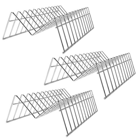 3 Organizador de Armário Suporte Prato Vertical Cromado Arm