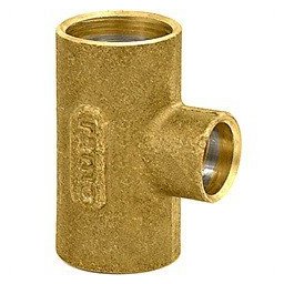Tee Redução Central Bronze B 28X22X28 B 28X22X28 Ramo SEM ANEL DE SOLDA - 1