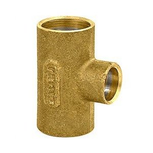 Tee Redução Central Bronze B 28X22X28 B 28X22X28 Ramo SEM ANEL DE SOLDA