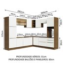 Ver imagem 4 de Armário de Cozinha Completa de Canto 546cm Rustic/Branco Veludo Lux Madesa 01