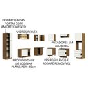 Ver imagem 5 de Armário de Cozinha Completa de Canto 546cm Rustic/Branco Veludo Lux Madesa 01