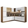 Armário de Cozinha Completa de Canto 546cm Rustic/Branco Veludo Lux Madesa 01 - 3