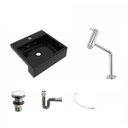 Ver imagem 2 de Kit Cuba XQ395 Torneira Pratika 1060 Metal e Válvula Click 1 Polegada G Sifão Cromado Flexível Compa