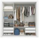 Ver imagem 4 de Guarda-Roupa Casal 3 Portas com 4 Gavetas 100% MDF Roma