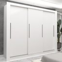 Ver imagem 1 de Guarda-Roupa Casal 3 Portas com 4 Gavetas 100% MDF Roma