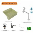 Ver imagem 3 de Kit Cuba XQ395 Torneira Pratika 1060 Metal e Válvula Click 1 Polegada G Sifão Cromado Flexível Compa
