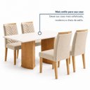 Ver mais imagens de Conjunto de Mesa de Jantar 4 Lugares Isla e Carol 120x80cm MDF Cinamomo Off White