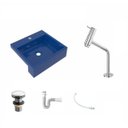 Ver imagem 2 de Kit Cuba XQ395 Torneira Pratika 1060 Metal e Válvula Click 1 1/2 Polegada Sifão PVC Flexível Compace