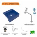 Ver imagem 3 de Kit Cuba XQ395 Torneira Pratika 1060 Metal e Válvula Click 1 1/2 Polegada Sifão PVC Flexível Compace