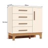 Kit Quarto Infantil Guarda-roupas e Cômoda Doçura Off-white/savana - 4