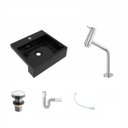 Ver imagem 2 de Kit Cuba XQ395 Torneira Pratika 1060 Metal e Válvula Click 1 1/2 Polegada Sifão PVC Flexível Compace