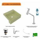 Ver imagem 3 de Kit Cuba XQ395 Torneira Pratika 1060 Metal e Válvula Click 1 1/2 Polegada Sifão PVC Flexível Compace