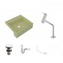 Ver imagem 2 de Kit Cuba XQ395 Torneira Pratika 1060 Metal e Válvula Click 1 1/2 Polegada Sifão PVC Flexível Compace