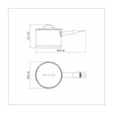 Ver imagem 6 de Caldeirão Professional em Aço Inox Fundo Triplo com Tampa Plana Detalhe Satinado e Cabo 16 cm 2,2