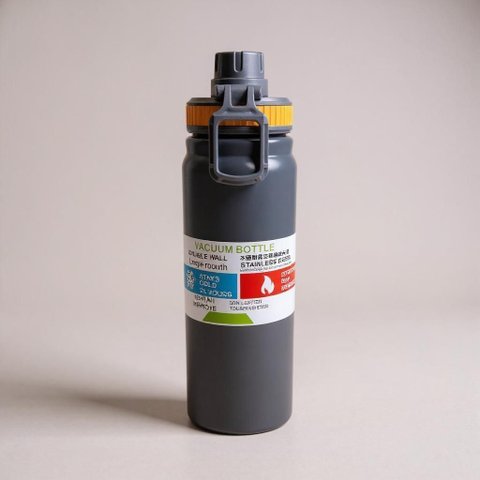 Garrafa Térmica Ms-960 800ml com Isolamento Térmico de Grande Capacidade:Cinza/sem Embalagem