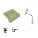 Ver imagem 2 de Kit Cuba XQ395 Torneira Pratika 1060 Metal Válvula Click 1 1/2 Polegada Sifão Cromado Flexível Compa