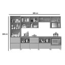 Ver imagem 4 de Cozinha Completa Rainha Gourmet 7 Peças (3 Aéreos + 1 Paneleiro + 3 Balcões) C6p38 Nature-verde