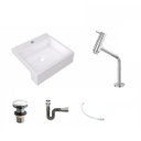 Ver imagem 2 de Kit Cuba XQ395 Torneira Pratika 1060 Metal Válvula Click 1 1/2 Polegada Sifão Cromado Flexível Compa