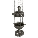 Ver imagem 7 de Turíbulo Sacro Incensário Defumador Artesanal Metal Bronze - Prata