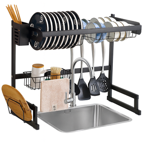 Escorredor de Louças Aço Carbono Multifuncional com Suporte