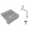 Ver imagem 2 de Kit Cuba XQ395 Torneira Pratika 1060 Metal Válvula 1 Polegada Compace