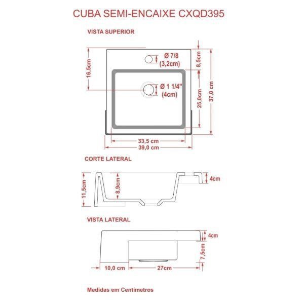 Kit Cuba XQ395 Torneira Pratika 1060 Metal Válvula Click 1 Polegada B Compace - 6