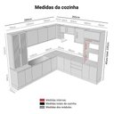 Ver imagem 3 de Armário de Cozinha Completa 549cm Rustic Glamy Madesa 01 Rustic