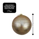 Ver imagem 4 de Bola de Natal Grande Champanhe Fosca com Glitter Dourado Espiral 15cm Decorativa Premium