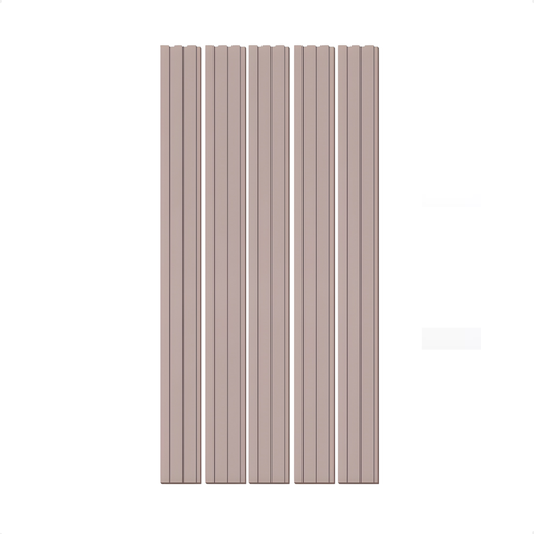 Painel Ripado Eva Laminado Autocolante 5 Ripas 1,1m para Meia Parede Rosa