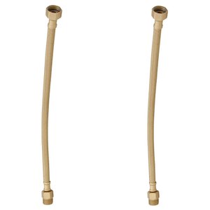 Kit 2 Engate Mangueira Flexível Dourado Trançado Inox 40cm