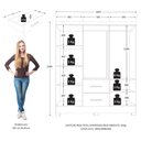 Ver imagem 4 de Guarda Roupa Casal Primordial Max 6 Portas e Cômoda Primordial Max 4 Gavetas Cinamomo Fosco-Zanzini