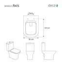 Ver imagem 2 de Assento Sanitário Soft Close Axis Ébano Fosco (preto Fosco) para Vaso Deca