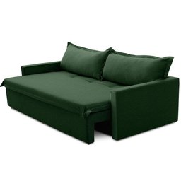 Sofá sem Caixa Retrátil e Reclinável 1,65m com Molas Luzia Linho Verde Madelina Decor - 5