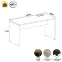 Ver imagem 3 de Plataforma Trabalho 135cm X 60cm 1 Cx de Tomada Pé Painel F5 Cor:macadâmia com Branco