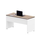 Ver imagem 5 de Plataforma Trabalho 135cm X 60cm 1 Cx de Tomada Pé Painel F5 Cor:macadâmia com Branco