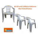 Ver imagem 2 de 03 Cadeira Poltrona Boa Vista 120kg Branca Antares