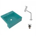 Ver imagem 2 de Kit Cuba XQ395 Torneira Pratika 1060 Metal Válvula Click 1 1/2 Polegada Compace