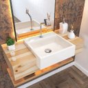 Ver imagem 1 de Kit Cuba XQ395 Torneira Pratika 1060 Metal Válvula Click 1 1/2 Polegada Compace