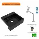 Ver imagem 3 de Kit Cuba XQ395 Torneira Pratika 1060 Metal Válvula Click 1 1/2 Polegada Compace