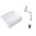 Ver imagem 2 de Kit Cuba XQ395 Torneira Pratika 1060 Metal Válvula Click 1 1/2 Polegada Compace