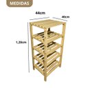 Ver imagem 6 de Organizador de Madeira Pinus 5 Andares Multiuso