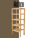 Ver imagem 3 de Organizador de Madeira Pinus 5 Andares Multiuso