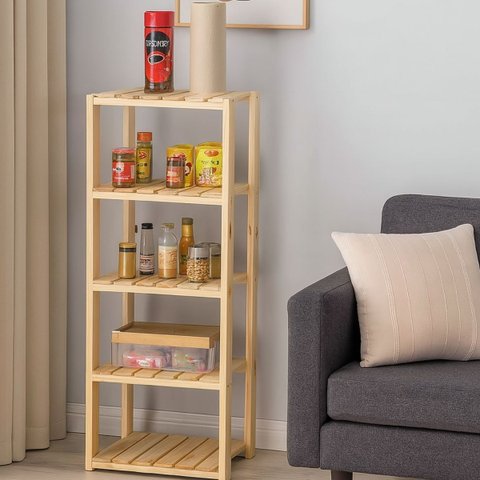 Organizador de Madeira Pinus 5 Andares Multiuso