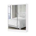 Ver imagem 1 de Guarda Roupa Solteiro Santiago Premium 2 Portas 2 Gavetas com Espelho Carioca Moveis Branco
